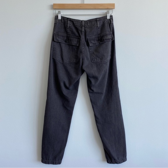 AMO Washed Black Army Twist Chino Cropped Pant - Picture 4 of 9